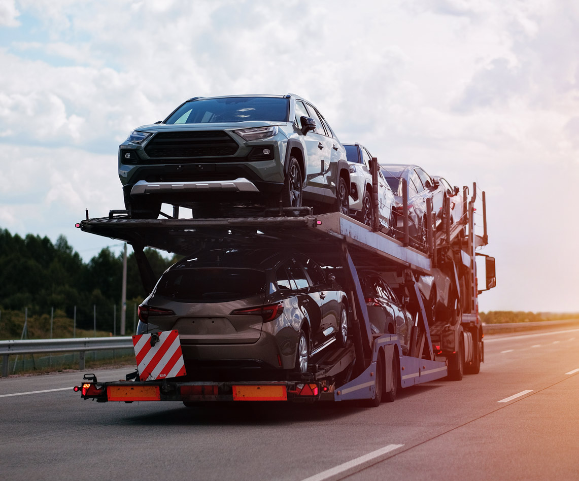 Truck towing vehicles